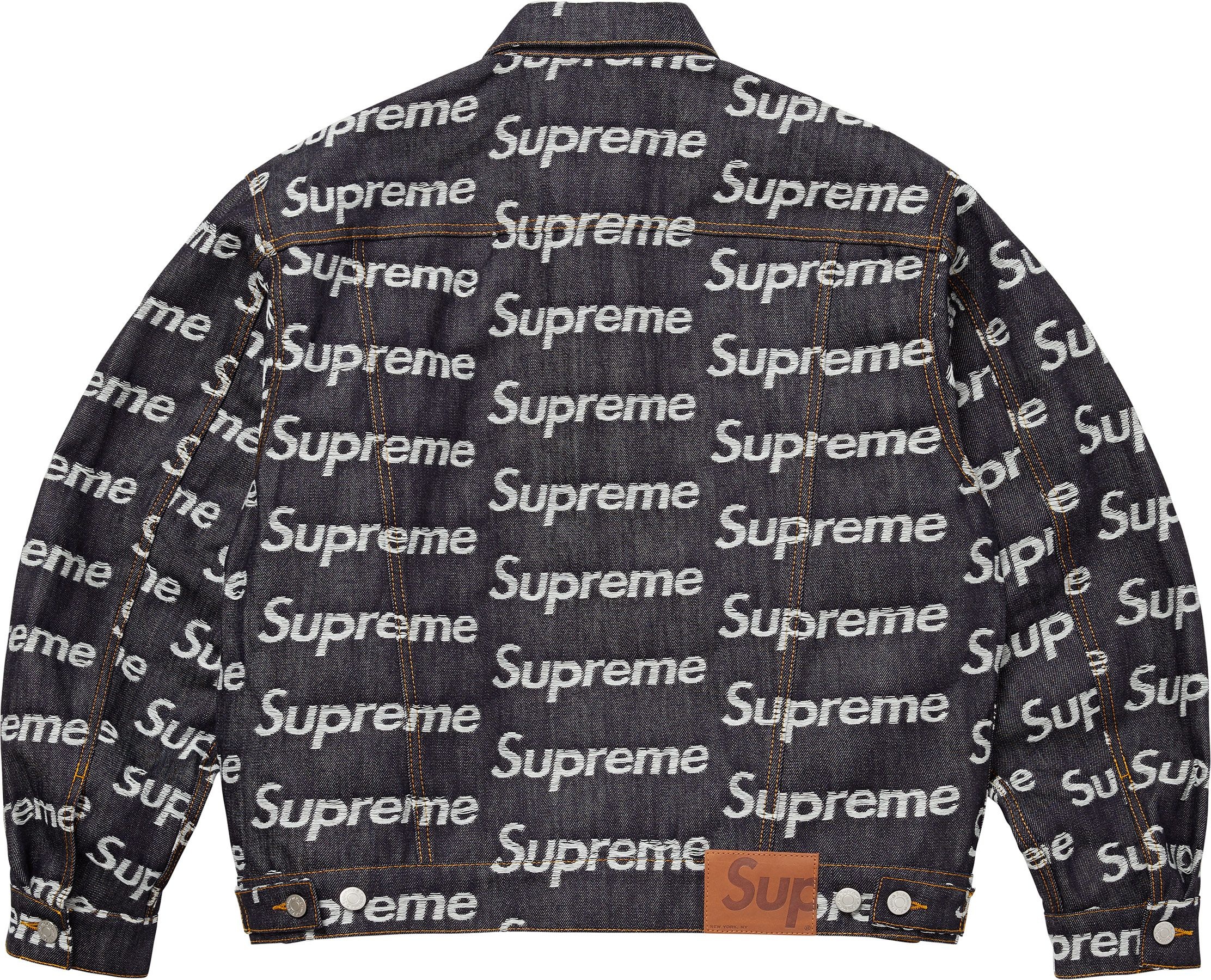 Jacquard Logos Denim Trucker Jacket view 13